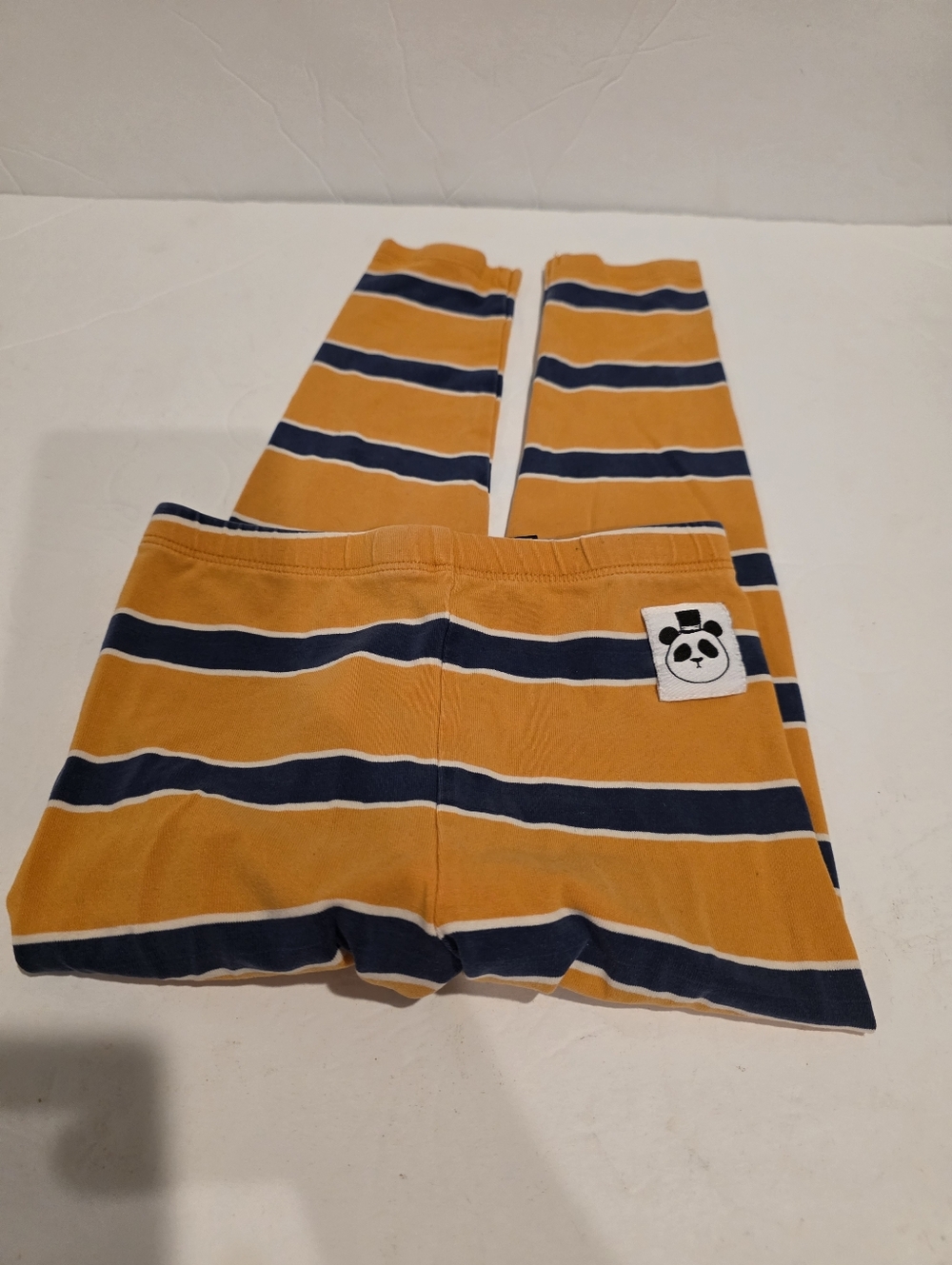 Mini Rodini Kids Yellow Stripe Snake Lounge Pants Size 2-3 Years Legging Panda